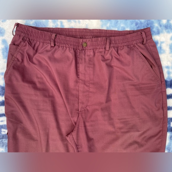 Perfect Fall Pant Rusty Red Maroon Haband Casual Joe Cotton Poly Elastic Size 42 - Picture 4 of 10